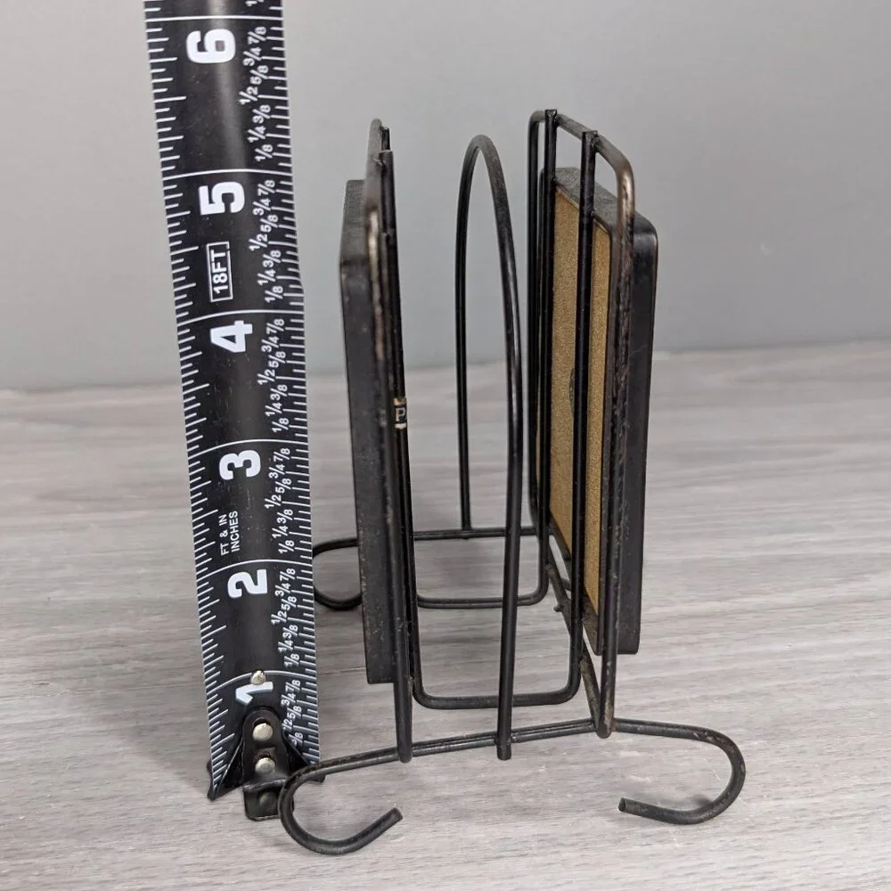 Vintage Victoria Ceramics Oregon Wire & Ceramic Napkin Holder Multomah Falls